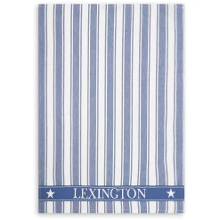 Lexington Icons Twill Waffle Striped Theedoek, Blauw