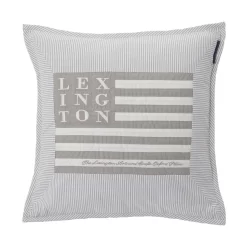 Lexington Logo Art & Crafts Cushion Cover, Beige/White