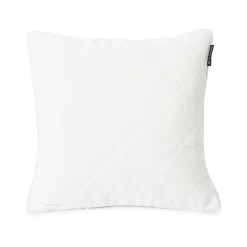 Lexington Quilted Linen/ Viscose Kussenhoes 50x50 Cm, Wit