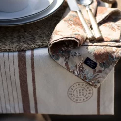 Lexington Striped Canvas Tafelloper 40x50 Cm, Off-white / Bruin -Textielwinkel lexington striped canvas tafelloper 40x50 cm off white bruin 5