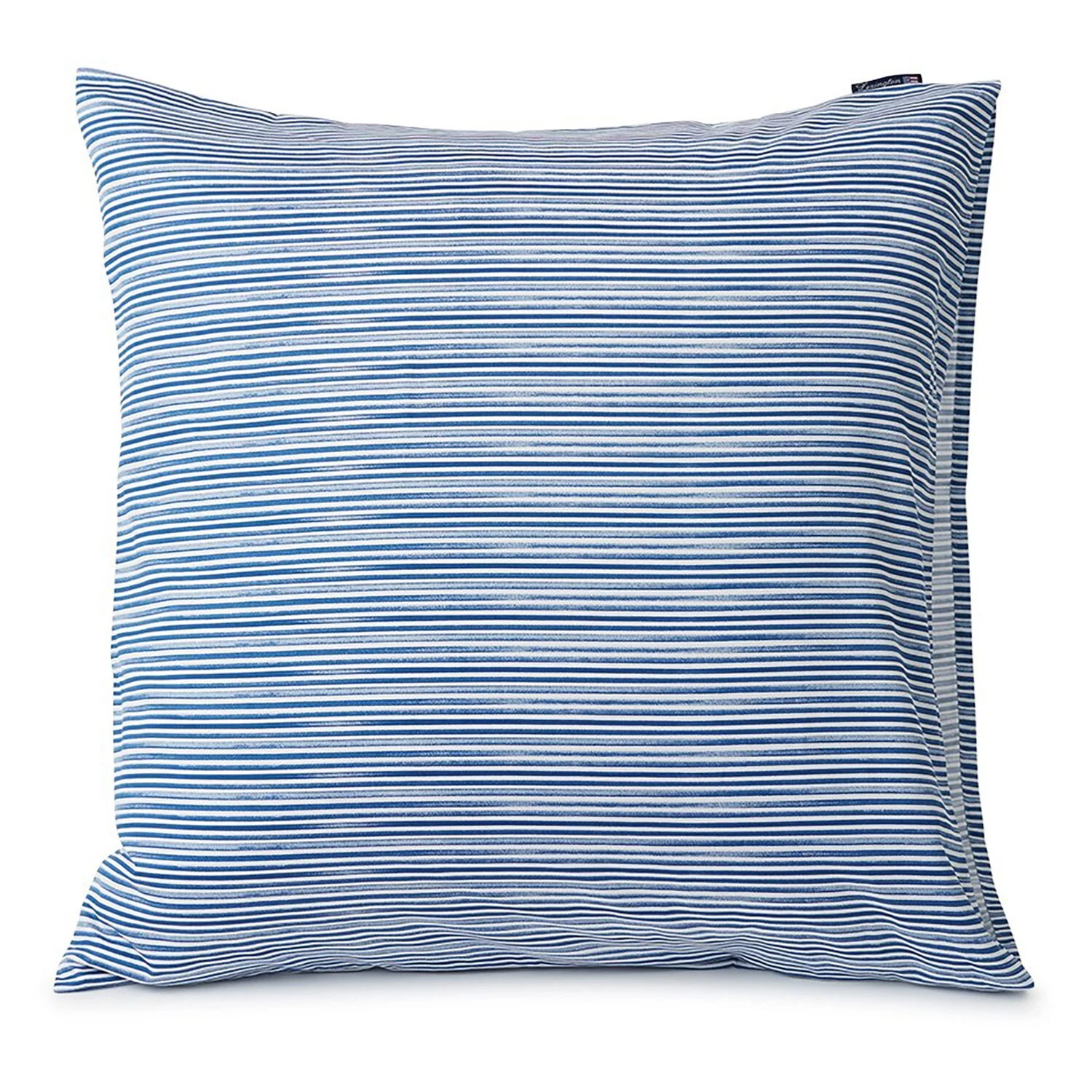 Lexington Striped Organic Cotton Sateen Kussensloop Blauw, 65x65 Cm 1 Lexington Striped Organic Cotton Sateen Kussensloop Blauw, 65x65 Cm