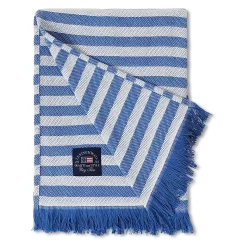 Lexington Striped Recycled Cotton Plaid, Blauw