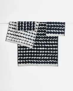 Marimekko Räsymatto Guest Towel 30x50 Cm, White/Black -Textielwinkel marimekko rasymatto bath towel white black 13