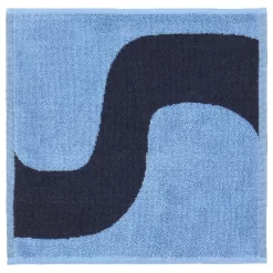 Marimekko Seireeni Lichtblauw/Donkerblauw Handdoek, 30x30 Cm