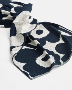 Marimekko Unikko Gastendoek 30x50 Cm, Donkerblauw -Textielwinkel marimekko unikko handdoek 19