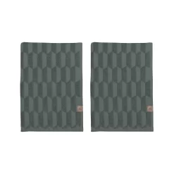 Mette Ditmer Geo Guest Towel 35x55 Cm 2-Pack, Pine Green