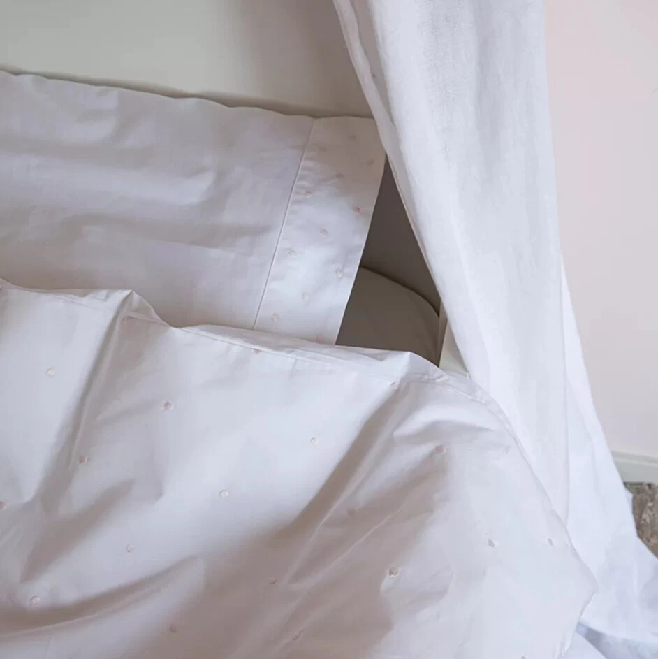 Mille Notti Bello Baby Duvet Cover 100x130 Cm, Light Pink 4 Mille Notti Bello Baby Duvet Cover 100x130 Cm, Light Pink - Afbeelding 4