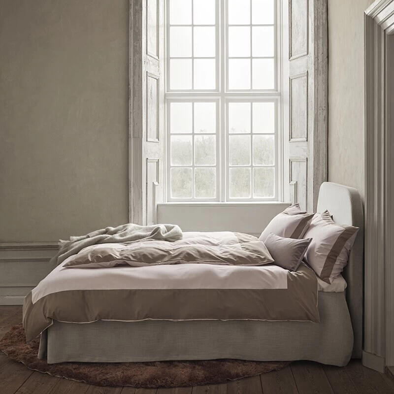 Mille Notti Sobrio Dekbedovertrek Lichtroze / Nougat, 220x220 Cm 2 Mille Notti Sobrio Dekbedovertrek Lichtroze / Nougat, 220x220 Cm - Afbeelding 2