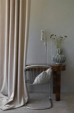 Retreat Curtain Recycled Wool Porcelain Beige , 290x140 Cm -Textielwinkel mimou retreat curtain recycled wool porcelain beige 6