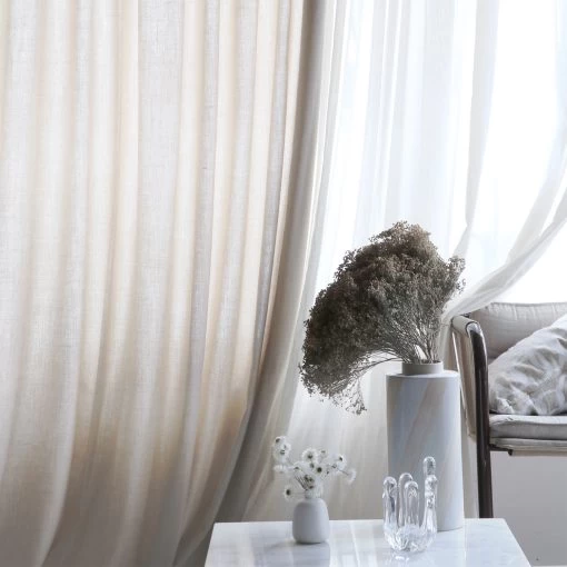 Studio Gordijn Dubbele Breedte Natuurwit, 290x250 Cm -Textielwinkel mimou studio gordijn dubbel breedte natuurwit 3