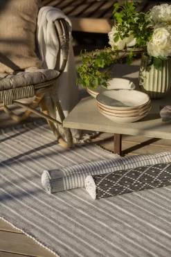 Ella Geribbeld Vloerkleed Donkergrijs / Wit, 70x160 Cm -Textielwinkel recycled by wille ella geribbeld vloerkleed donkergrijs wit 6