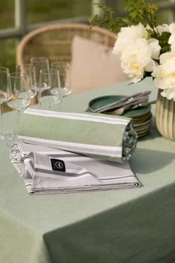 Svea Tafelkleed Behandeld 90x90 Cm, Grijs / Wit / Donkergrijs -Textielwinkel recycled by wille svea tafelkleed behandeld 90x90 cm 9