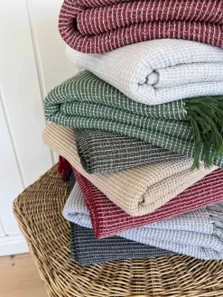 Valter Plaid 130x170 Cm, Saffraan / Creme -Textielwinkel recycled by wille valter plaid 130x170 cm 15