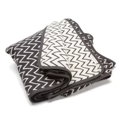 Zigzag Beddensprei 260 X 260 Cm, Zwart/Wit -Textielwinkel rskov zigzag bedspread black white 7 1
