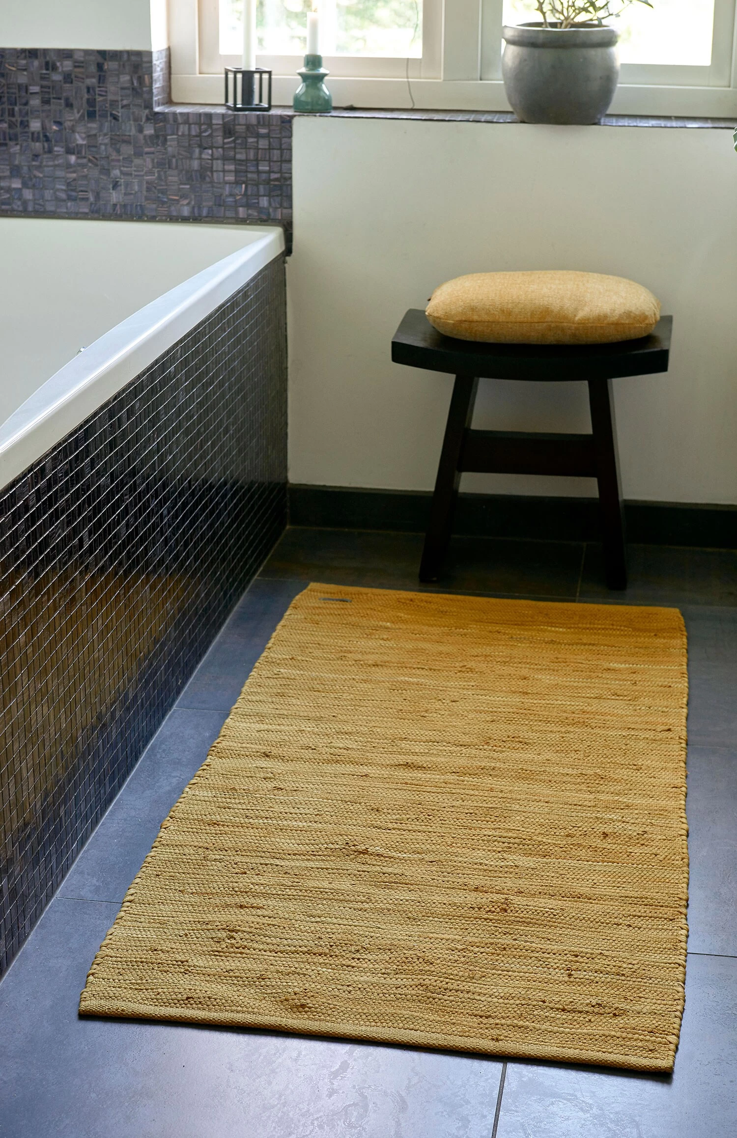 Cotton Vloerkleed Amber, 65x135 Cm 2 Cotton Vloerkleed Amber, 65x135 Cm - Afbeelding 2