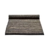 Jute/Leather Rug, Dark Grey