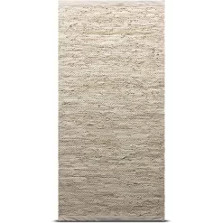 Leather Rug 65x135 Cm, Beige