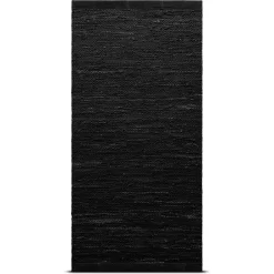 Leather Rug 65x135, Black