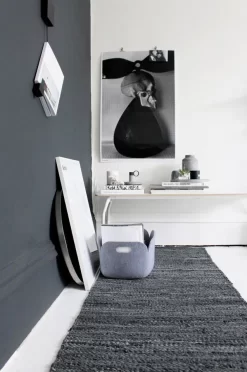 Leather Rug 65x135 Cm, Dark Grey -Textielwinkel rug solid leather rug dark grey 23