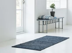 Leather Rug 65x135 Cm, Dark Grey -Textielwinkel rug solid leather rug dark grey 26