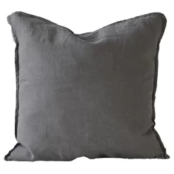 Linen Kussenhoes 50x50 Cm, Grijs