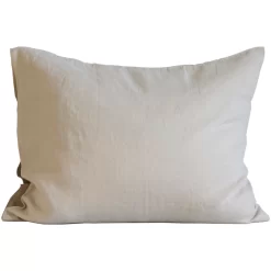 Linen Kussensloop 50x60 Cm Pak Van 2, Warm Grijs