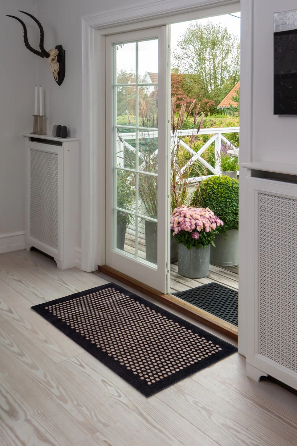 Dot Deurmat, Zwart / Beige, 120x67 Cm 4 Dot Deurmat, Zwart / Beige, 120x67 Cm - Afbeelding 4