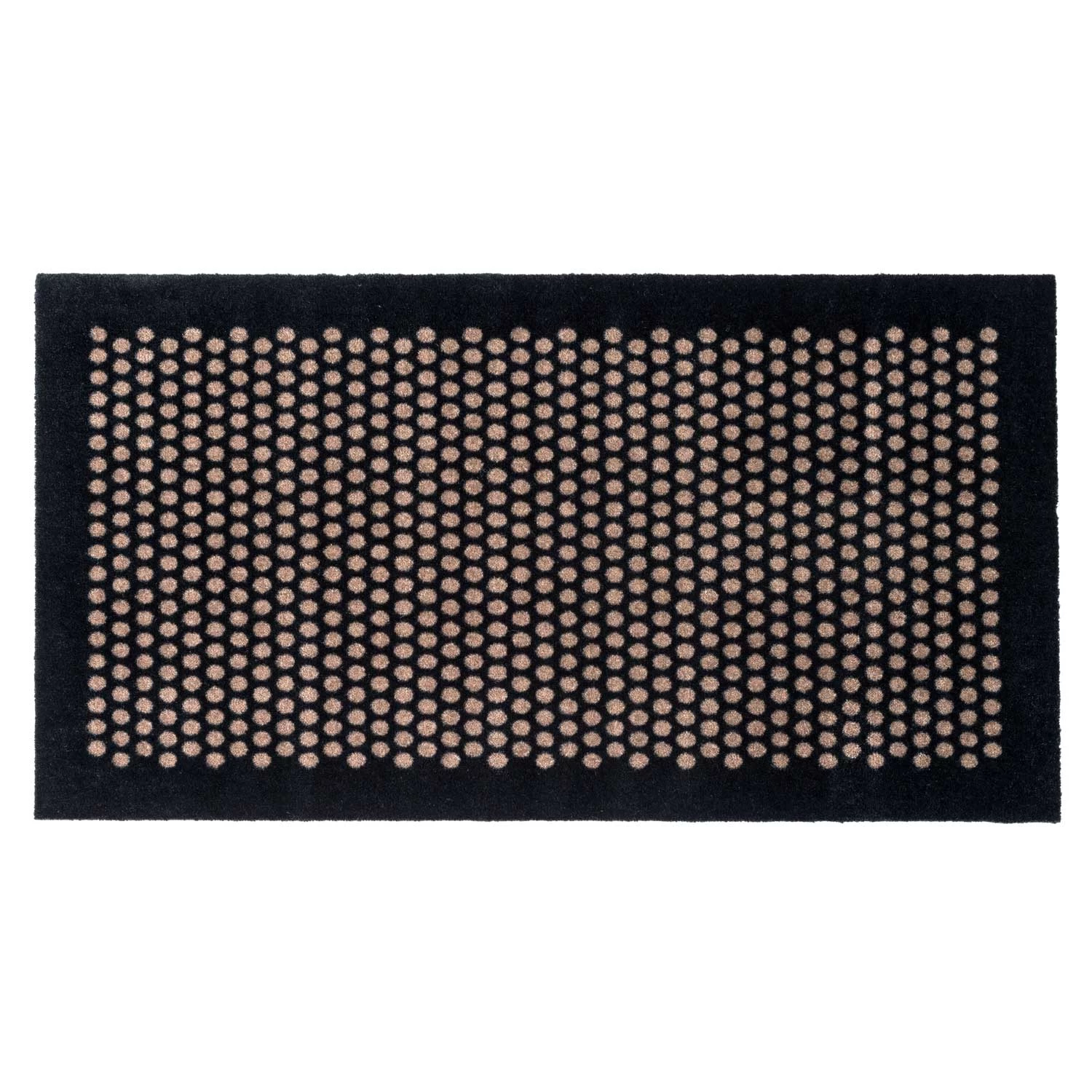 Dot Deurmat, Zwart / Beige, 120x67 Cm 1 Dot Deurmat, Zwart / Beige, 120x67 Cm