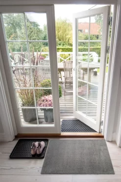 Unicolor Deurmat Staalgrijs, 60x90 Cm -Textielwinkel tica copenhagen unicolor deurmat staalgrijs 28